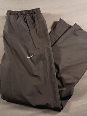 Nike Golf Storm Fit Windbreaker Rain Black Pants Mens L Stretch FLAW Frayed Hems